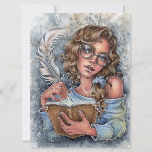 日記女親愛性著者羽筆本アートカード (正面)