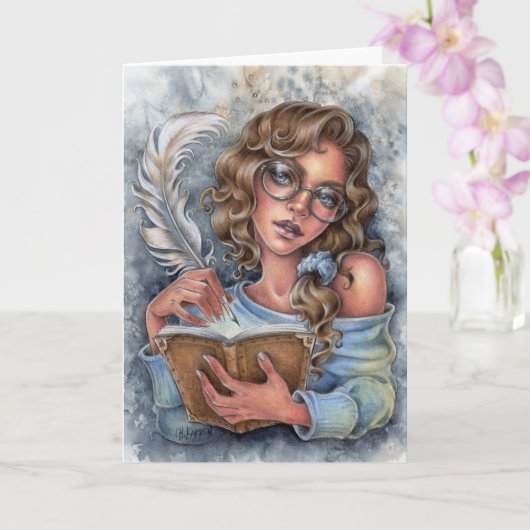 日記折親愛りグリーティングカードライターブック カード (蘭)