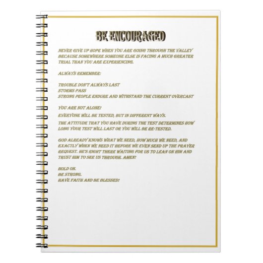 日誌に奨励される ノートブック (正面)