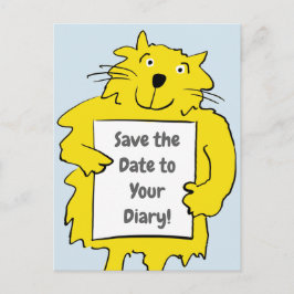 日誌に日付を保存する猫の保持板 案内ポストカード