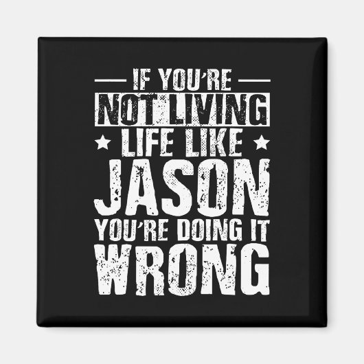 日誕生日ジェイソン名Forenameことわざ マグネット (正面)