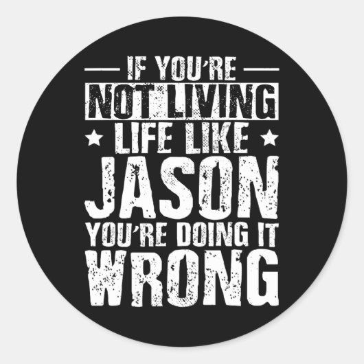 日誕生日ジェイソン名Forenameことわざ ラウンドシール (正面)