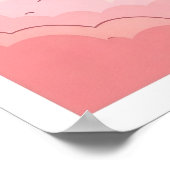 日賛美没ピンク雲のポスター ポスター (角)