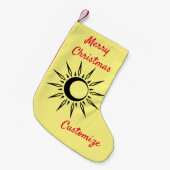 日輝く三日月サンダー_コーブ スモールクリスマスストッキング (正面 (吊り時))