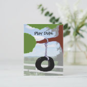 日遊付タイヤスイング招待状はがき インビテーションポストカード (スタンド正面)