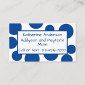 日遊付青水玉模様名刺 名刺 (裏面)