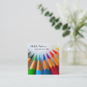 日遊付Momカードカードカラー文字 スクエア名刺 (スタンド正面)