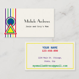 日遊付Momカードカードカラー文字 名刺