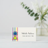 日遊付Momカードカードカラー文字 名刺 (スタンド正面)