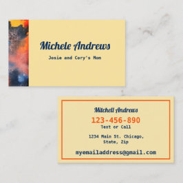 日遊付Momカードカードカラー文字 名刺