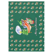 日除けと木の下の子供のような陽気なクリスマス テーブルクロス (正面)