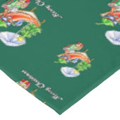 日除けと木の下の子供のような陽気なクリスマス テーブルクロス (アングル)