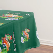 日除けと木の下の子供のような陽気なクリスマス テーブルクロス (インサイチュ)