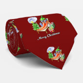 日除けと木の下の子供のような陽気なクリスマス ネクタイ (ロール)