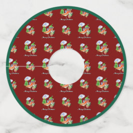 日除けと木の下の子供のような陽気なクリスマス ワイングラスタグ