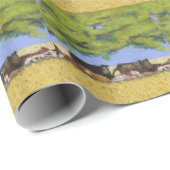 日除けの木の下の牛…  100度と ラッピングペーパー (ロールコーナー)