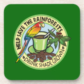 日陰で育ったコーヒー コースター (正面)