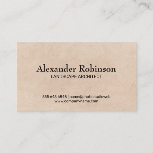 日陰の木と切り草の風景 名刺 (裏面)