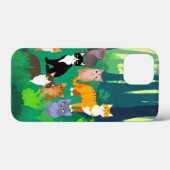 日陰の森の中での猫の集まり Case-Mate iPhoneケース (裏面 (横))