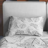 日陰の植物性の黒と白の枕カバー 枕カバー