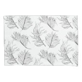 日陰の植物性の黒と白の枕カバー 枕カバー (正面)