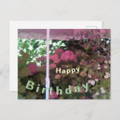 日陰の紫陽花 誕生日ポストカード ポストカード (正面/裏面)