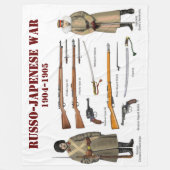 日露戦争 フリースブランケット (正面)