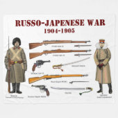 日露戦争 フリースブランケット (正面(横))