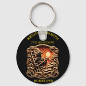 日頃のヒーローの消防署バッジ キーホルダー (正面)