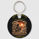 日頃のヒーローの消防署バッジ キーホルダー (裏面)