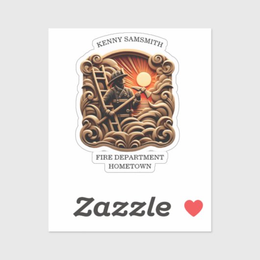 日頃のヒーローの消防署バッジ シール (シート)