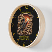 日頃のヒーローの消防署バッジ 壁時計 (傾斜)