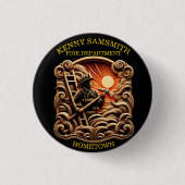 日頃のヒーローの消防署バッジ 缶バッジ (正面)