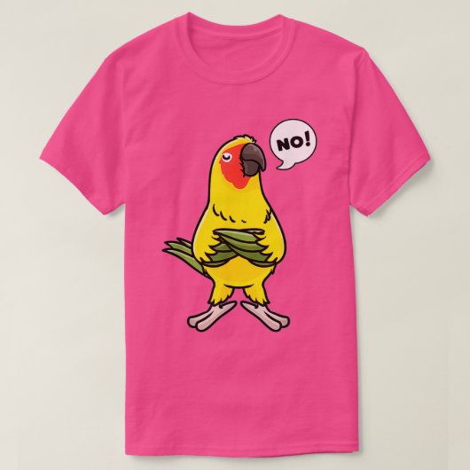 日頑固なインコのオウム Tシャツ (デザイン正面)