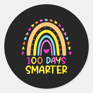 日頭が切れる先生100th Day Of School Rainbow W ラウンドシール
