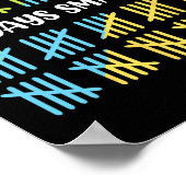 日頭が切れる学校お祝い100日・オブ・スクール ポスター (角)