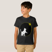 日食にゃんこ愛好家デザイン Tシャツ (正面フル)