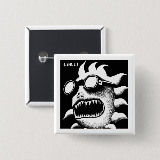 日食の苦悩 缶バッジ (正面&裏面)