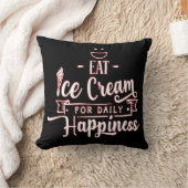 日食べ々の幸せアイスクリーム・アイスクリームラブ クッション (ブランケット)