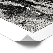 日食を見ている太陽の人 ポスター (角)