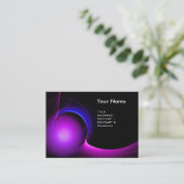 日食モノグラム鮮やかブラックバイオレット 名刺 (スタンド正面)