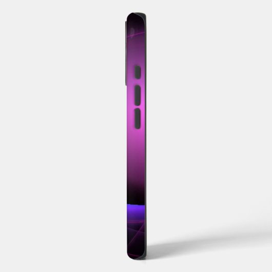 日食モノグラム鮮やか黒紫 Case-Mate iPhoneケース (裏面 / 左)