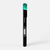 日食モノグラム鮮やか黒緑 iPhone 16ケース (右側面)