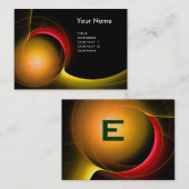 日食モノグラム鮮やか黒黄 名刺 (正面/裏面)