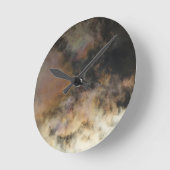 日食太陽のと雲 ラウンド壁時計 (傾斜)