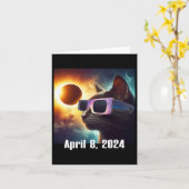 日食太陽の文化を身に付けカラフルポップ・アートのる カード (黄色い花)