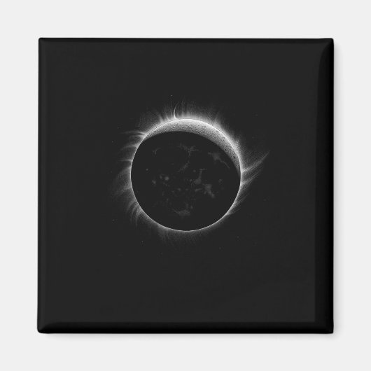 日食太陽の月と太陽のクールイベント マグネット (正面)