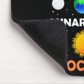 日食太陽の月科学先生宇宙日食 マウスパッド (コーナー)