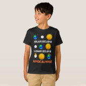 日食太陽の月科学先生宇宙日食 Tシャツ (正面フル)