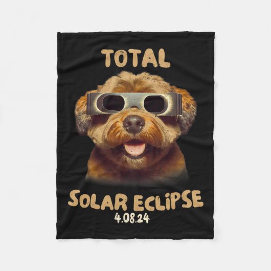 日食太陽の眼鏡を着たEclipse Tド太陽のッグ フリースブランケット (正面)